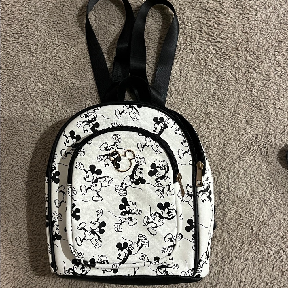 Disney Mickey Mouse Kids Backpack Set - Black, White, Red - Picture 2 of 4